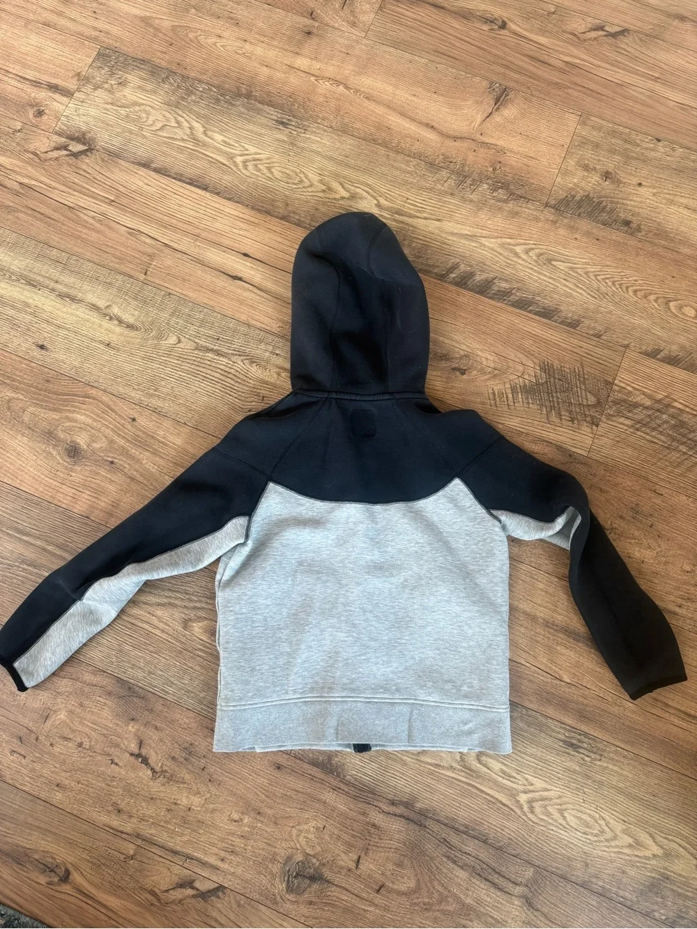 Nike Tech Black and Gray Kids Full-Zip Hoodie Jacket